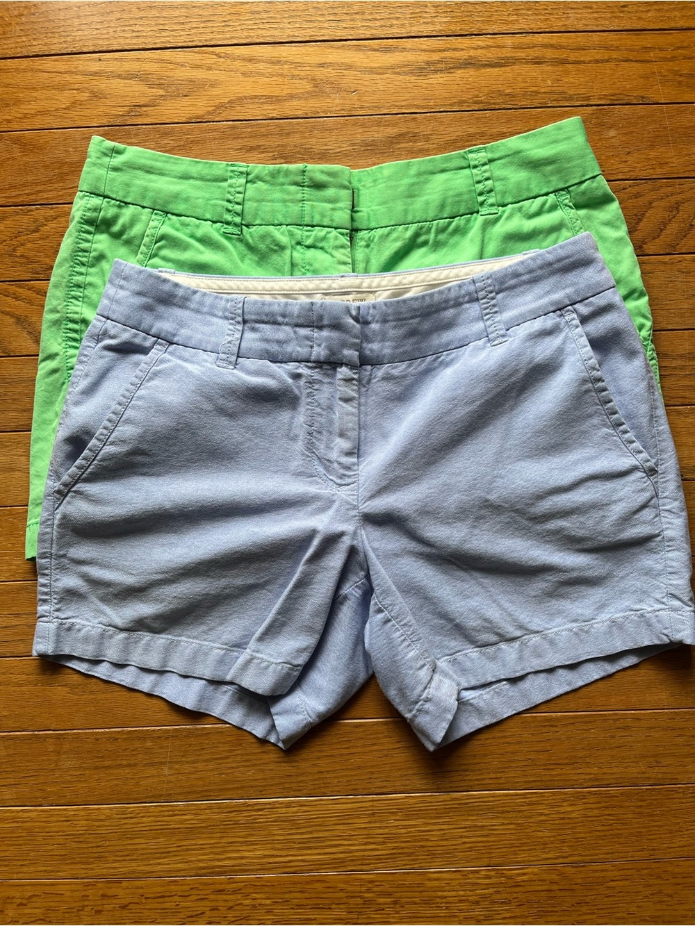 J. Crew Women's Shorts - Light Blue & Bright Green